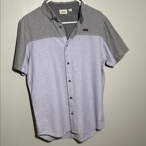 Vans Men's Two-Tone Gray and Lavender Shirt